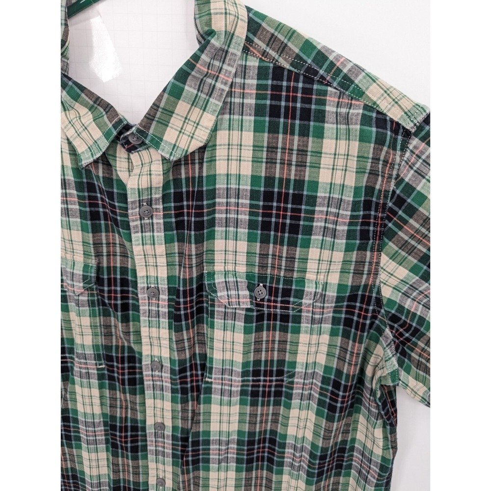 Croft & Barrow Mens XL Green Plaid Quick Dry Short Long Sleeve Button Up Shirt - Picture 6 of 10